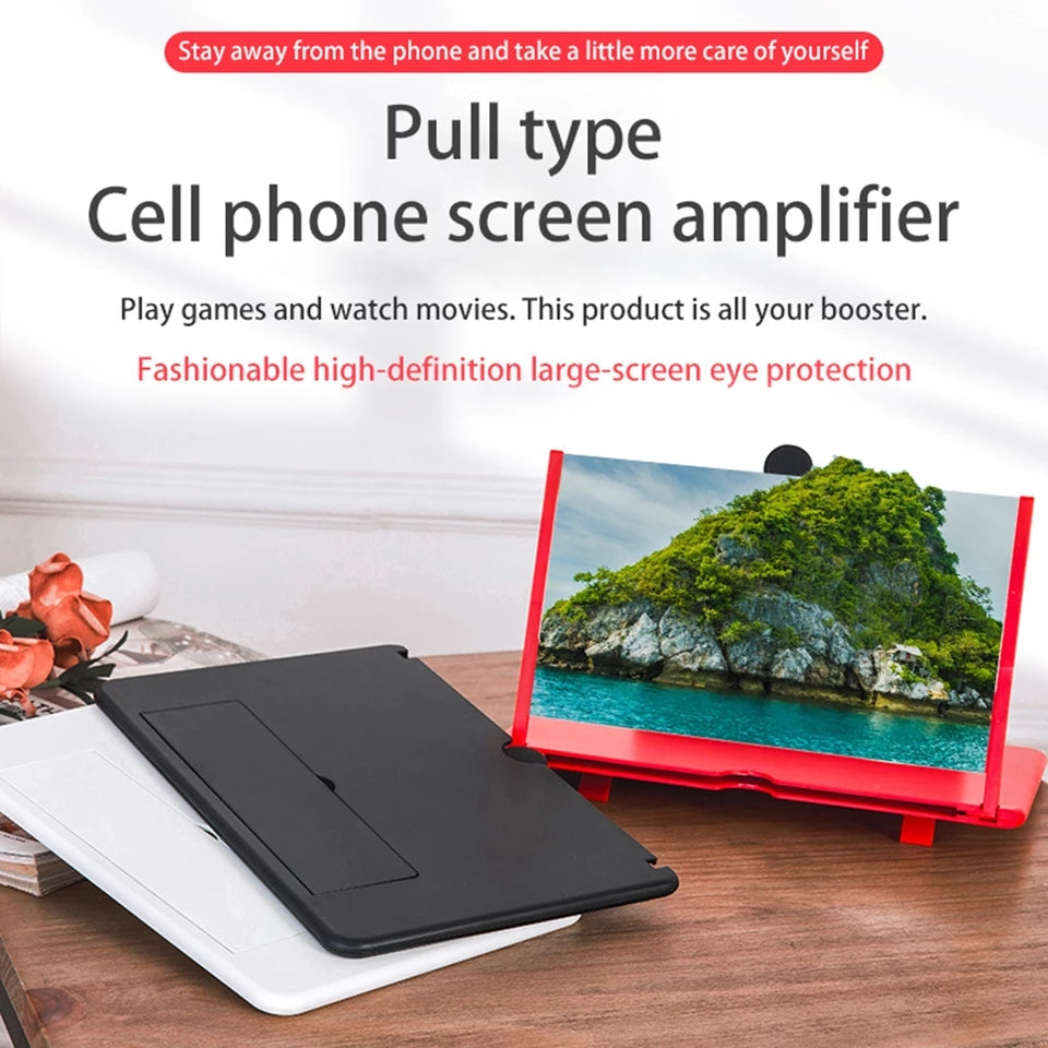 12-inch  Mobile Phone Screen Magnifier Video Screen Amplifier,Mobile Amplifier 12 Inch Supports All Smartphones